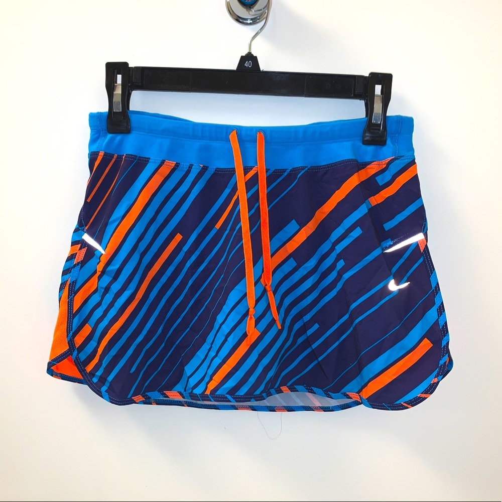 Nike Blue and Orange Athletic Skirt / Shorts